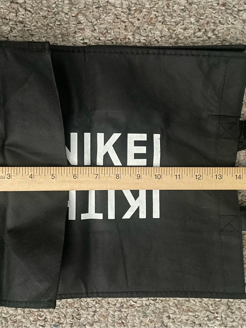 Nike Beige Canvas Tote Bag with White Logo
